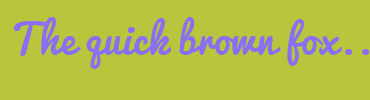 Image with Font Color 886FF4 and Background Color B8C53D